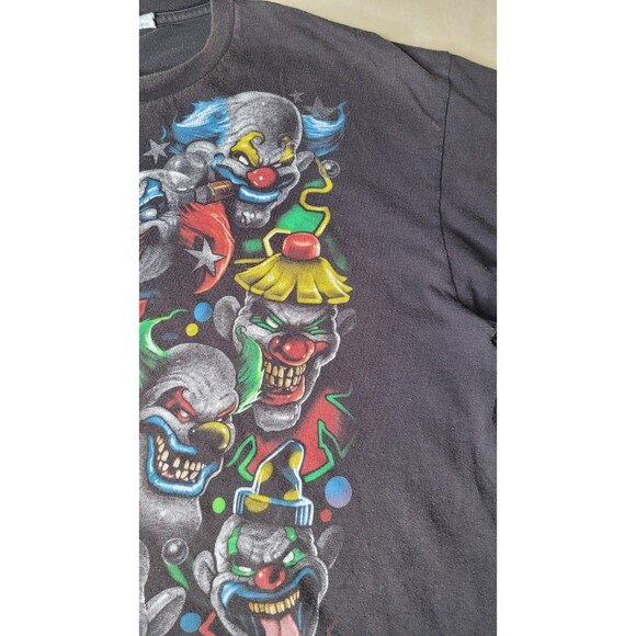 Y2K Delta Tag Killer Laughing Evil Clowns Graphic Men's XXL Black T-Shirt - Picture 4 of 16